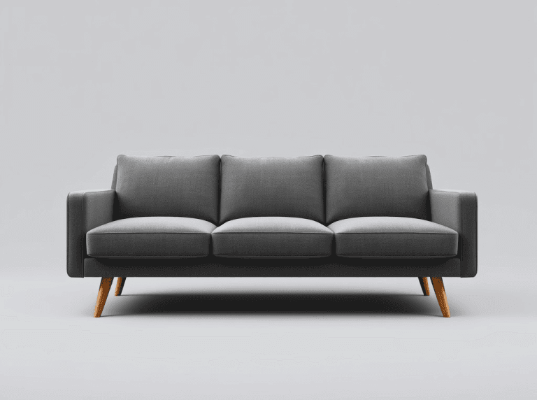 Dark gray three-seater sofa